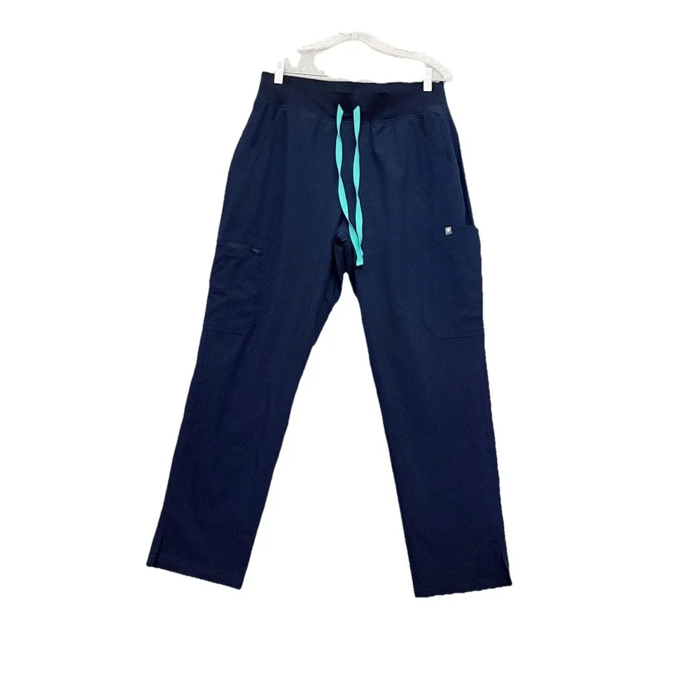 Figs Technical Collection FREEx Lined Cargo Pants Women‎ M Petite Navy PO 3997